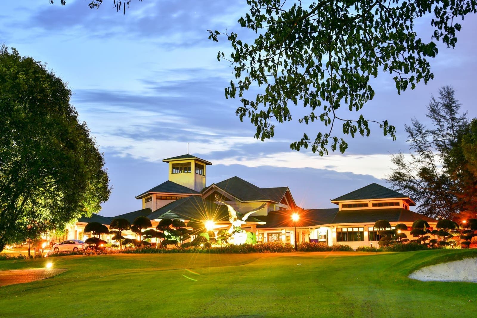 A lounge interior at The Mines Resort & Golf Club